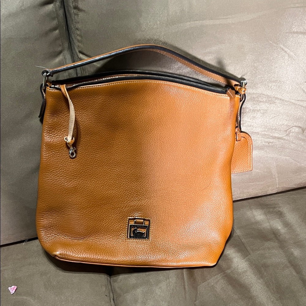 Dooney & Bourke Caramel Leather Shoulder Bag - Picture 2 of 6